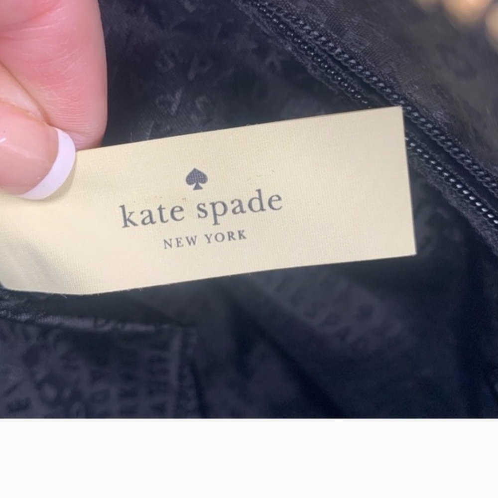 BNWOT Kate Spade Grove Street "Carli" Black, Pink, Cream White Striped Satchel - Picture 6 of 10